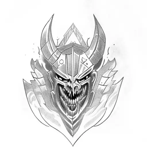 Knight Attacking Demon