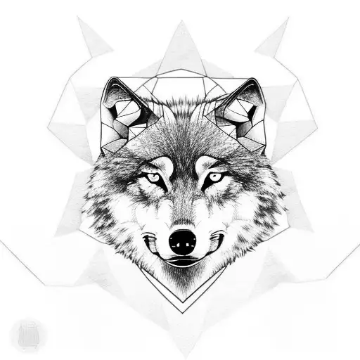 Wolf With A Soccer Player In His Eyes And Landscape Background