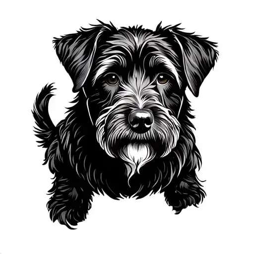 Black Labradoodle Minimalist
