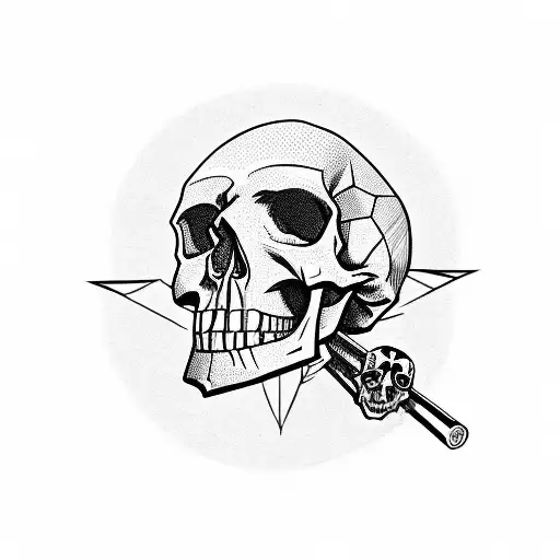 Skull Drinking Rum
