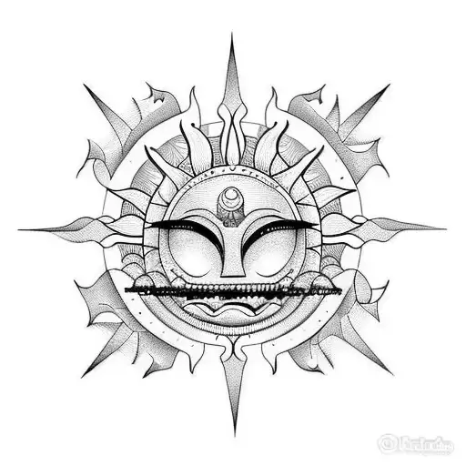 Sun With Spikes No Face