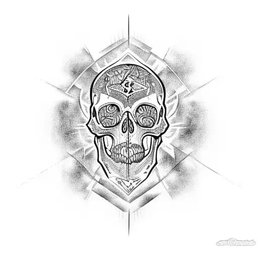 Estetic Skull In Fire