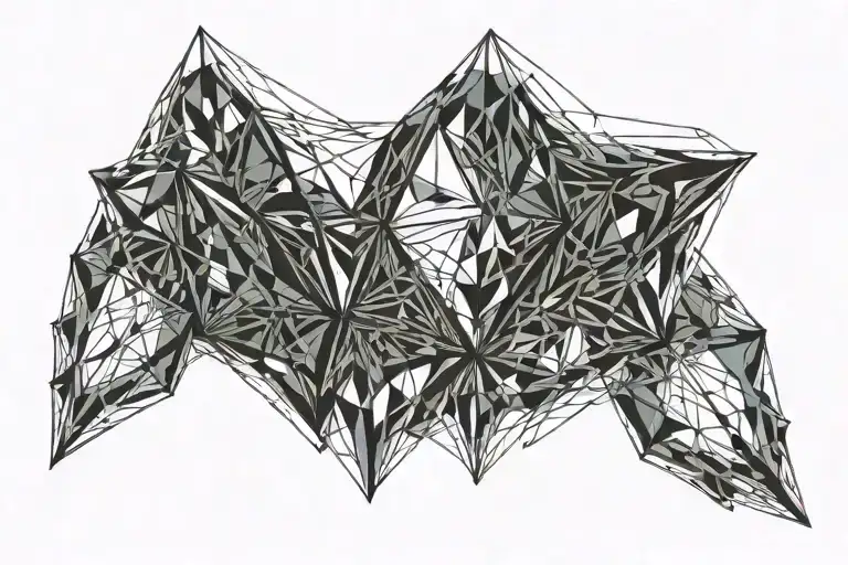 Sternum Tattoo In Fine Line