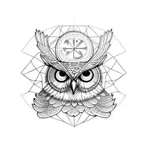 Owl With Vegvisir