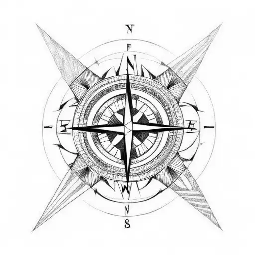 Compass In Geometric Armband