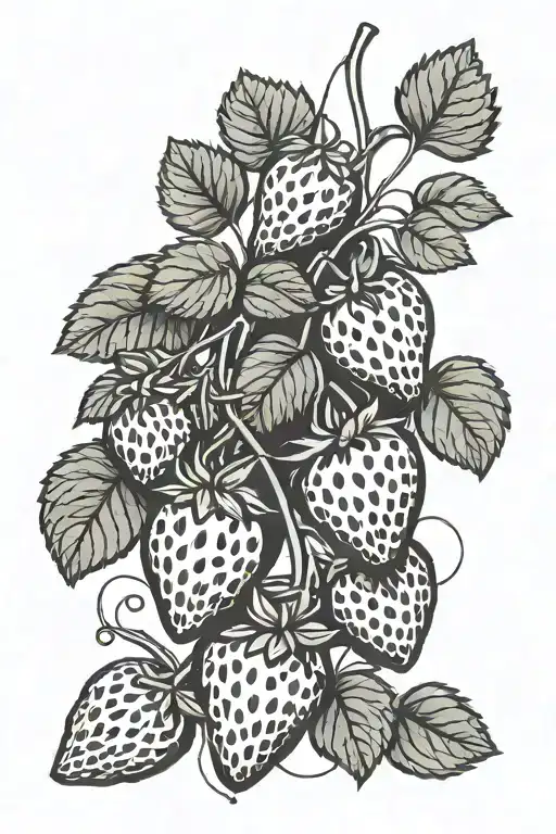 Strawberries On Vine