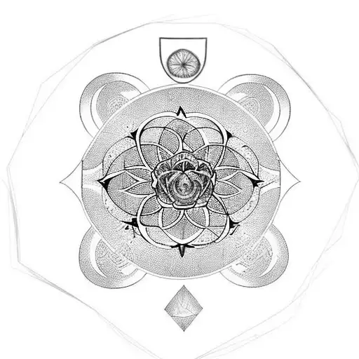 Flower Of Life With Raven Claw House Shield