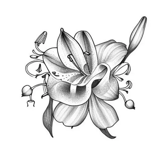 Lily With Lily Of The Valley