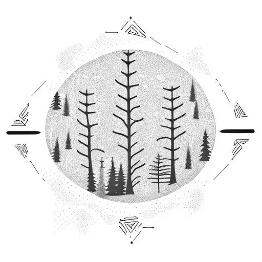 A Coffee Cup With A Trail Of Footprints Leading Into A Dense Forest