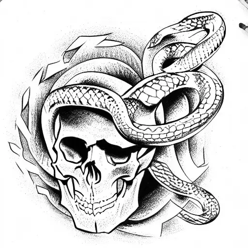 Skull And Snake
