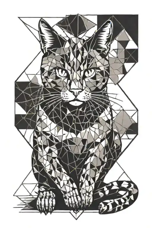 Travel Tattoo With Cat Sitting