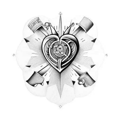 Anatomical Heart With The Star Of Life