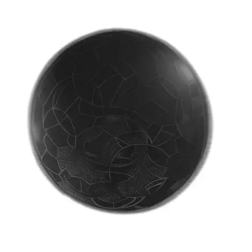 A Green Sphere With A Black Background