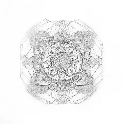 Suminagashi Abstract On Neck