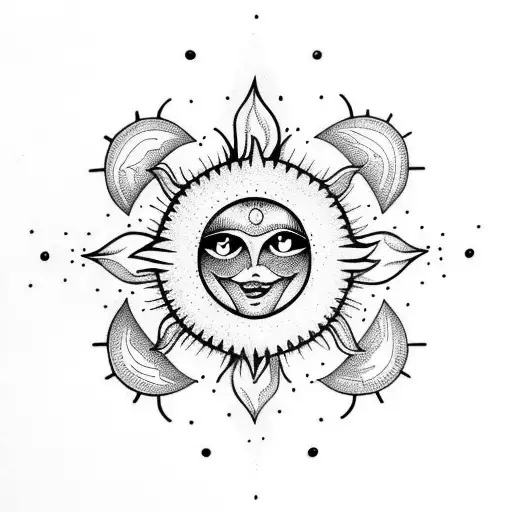 Sun With Pomegranate