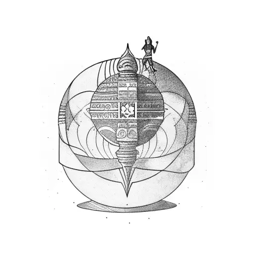 Shiva Standing On Globe