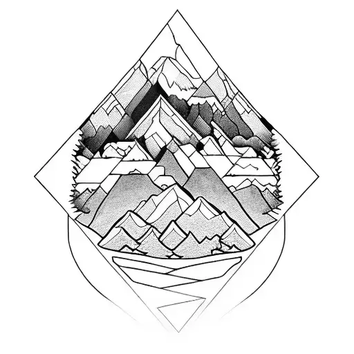 A Music-themed Mountain Landscape