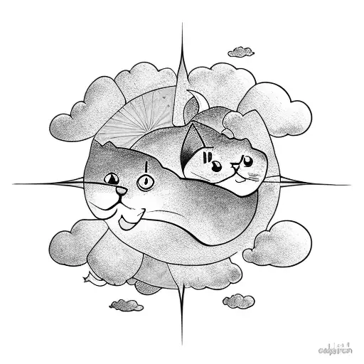 Cat Sun Clouds