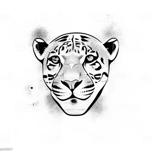 Jaguar Silouette From Far With Space Background