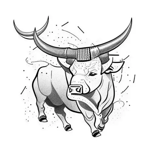 Bull Being Shot At By Archer