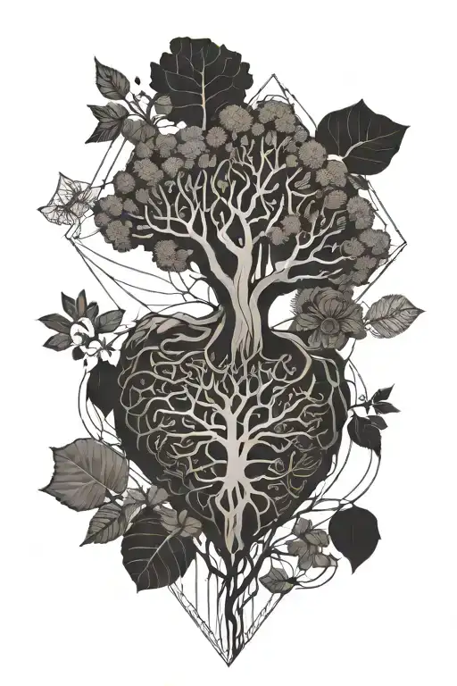 Brain Heart And Tree Of Life