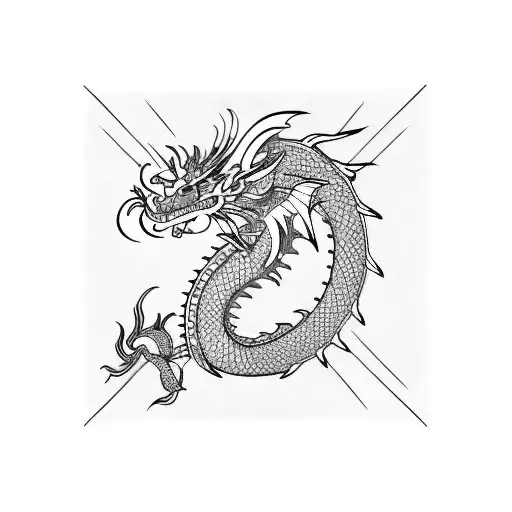 Dragon With Chinese Characters