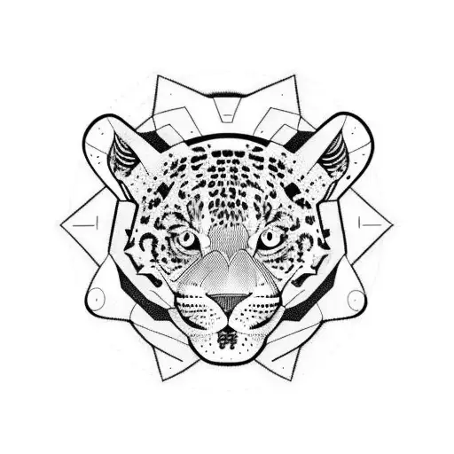 Jaguar Body From Far With Space Background