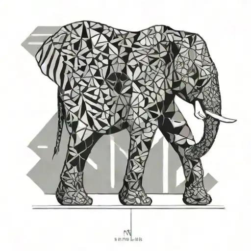 Elephant Walking Forward Front View