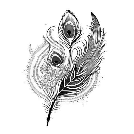 The Names Royal And Robby Kensmil Combined With A Peacock Feather