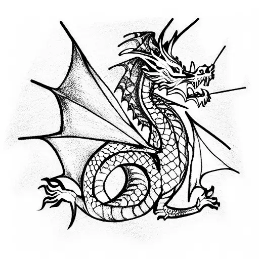 Dragon And Castle