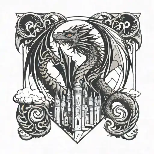 Dragon Around Castle