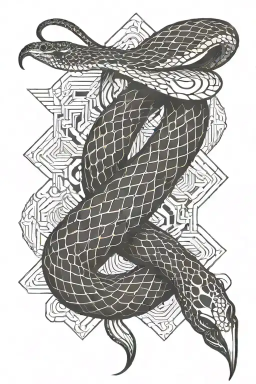 Snake Twisting Around Arm From Shoulder To Wrist