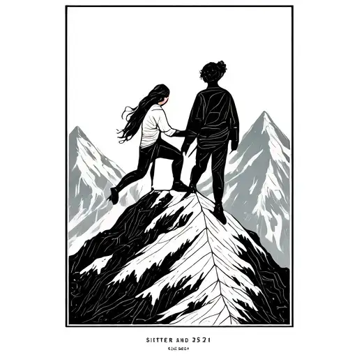 Lyna 030617 Et Jules 250521 Sister And Brother Climbing Mountain