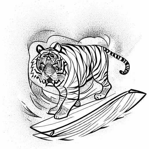 Surfing Tiger
