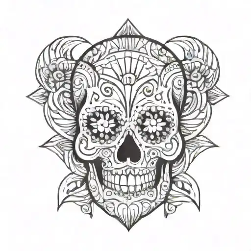 Sugar Skull Frowning
