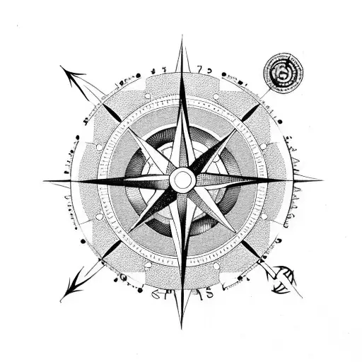 Compass With Letter J