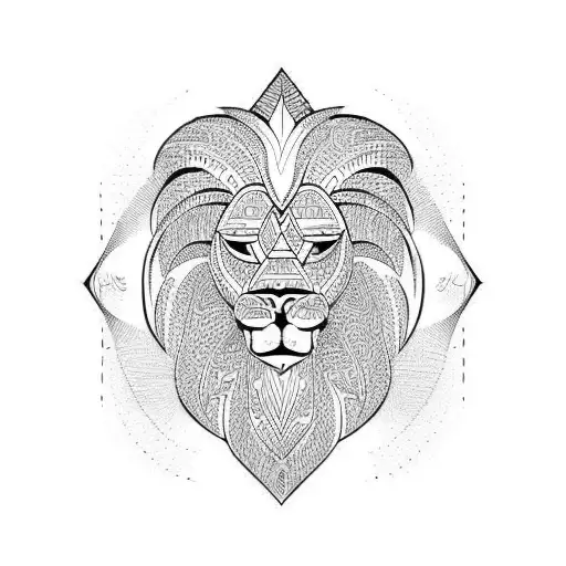 Polynesian-inspired Lion