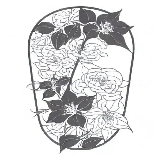 Continuous Vines And Flowers With Writing 'We Tangle Endlessly'