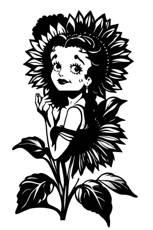 Sunflower With Betty Boop