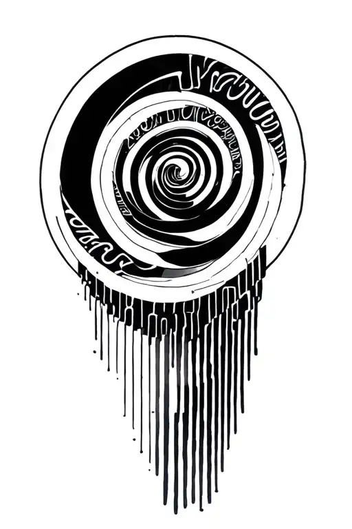 Fibonacci Spiral With Linear Elements Representing The Struggles Of Finding Oneself After A Breakup