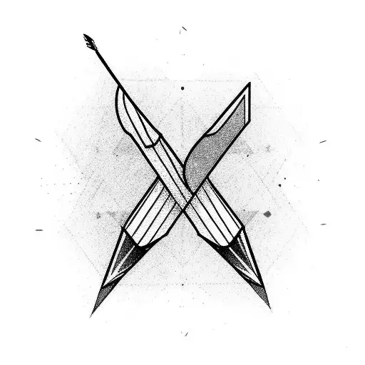 Arrow Wrapped Around A Triangular Prism