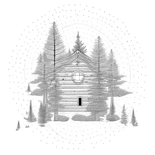 Trees Forest Cabin Summer