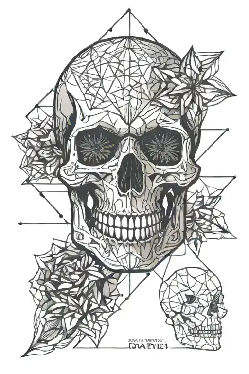 Small Skull Line Ornament