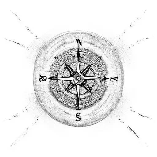 A Viking Compass With Viking Rune Markings Pointing Towards Adventure