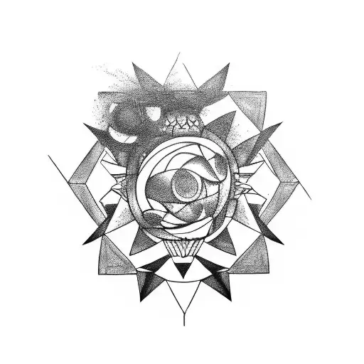 Very Few Lines Strawhat Viewed From Side Looking Like A Sunset