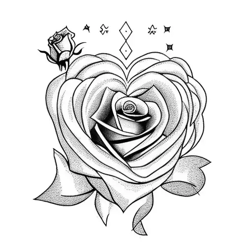 Heart With Years 1952-2023 With Rose And Name Yoly