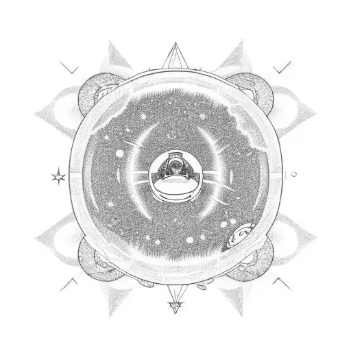 Astronaut Chilling On Saturn Ring