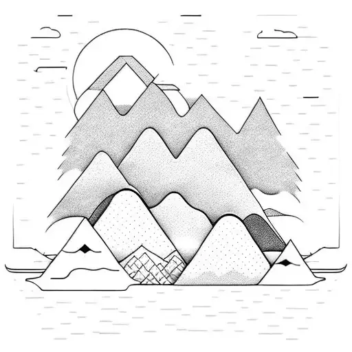 Mountain Scene And Ocean