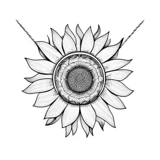 Sunflower Wrapped In Barbed Wire