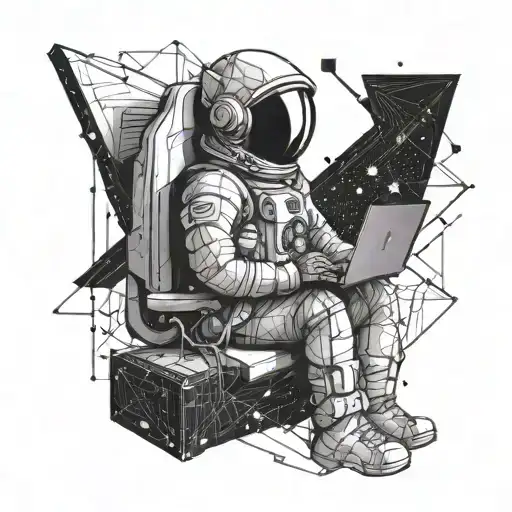 Astronaut On Computer